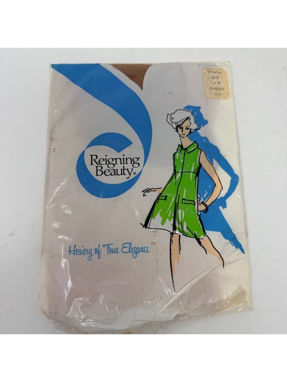 Vintage Hosiery Reigning Beauty Stockings Size 10.5 Daybreak 1/4 W Seamless Mesh